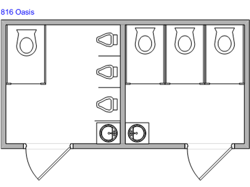 16' RESTROOM TRAILER #345